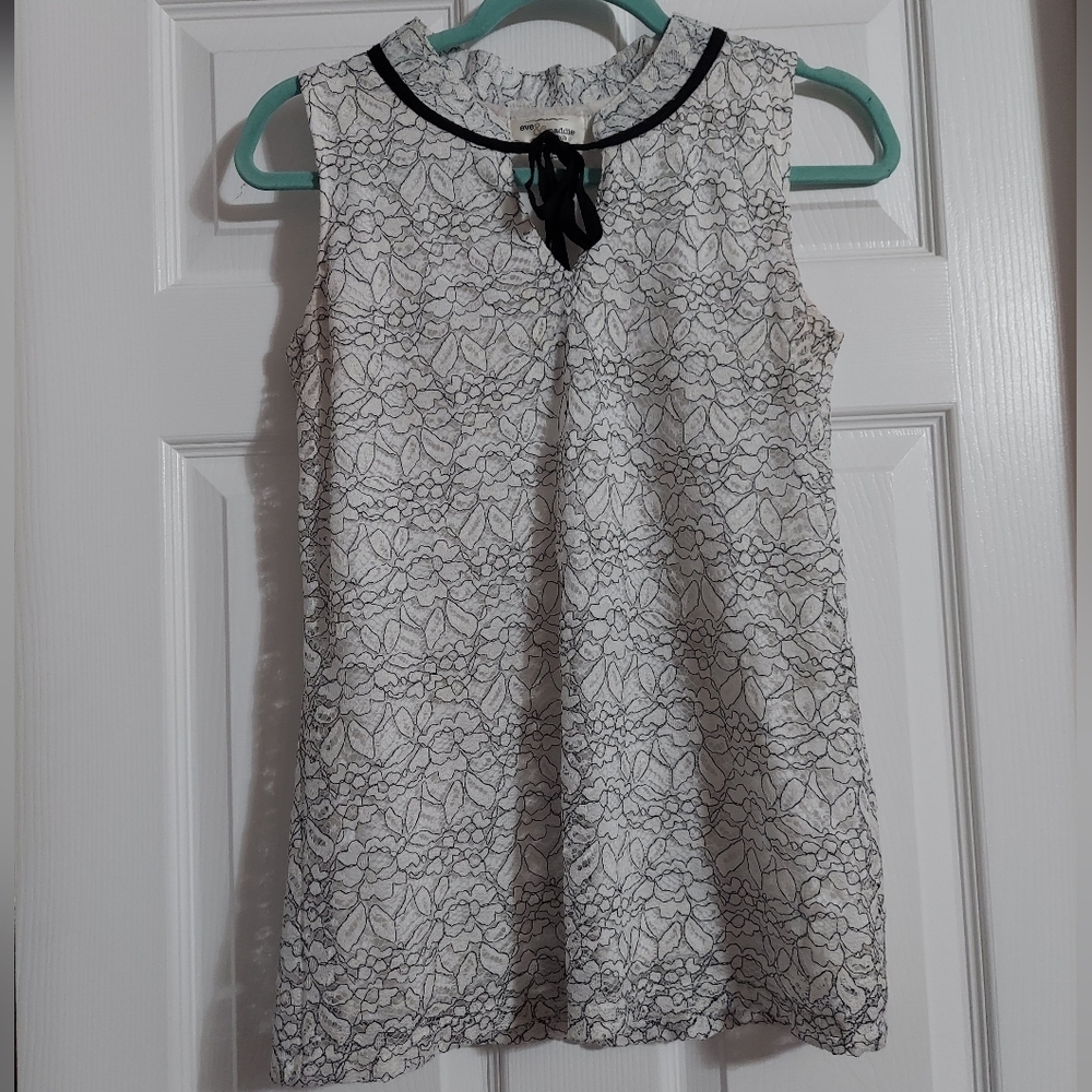eve & maddie white lace vest